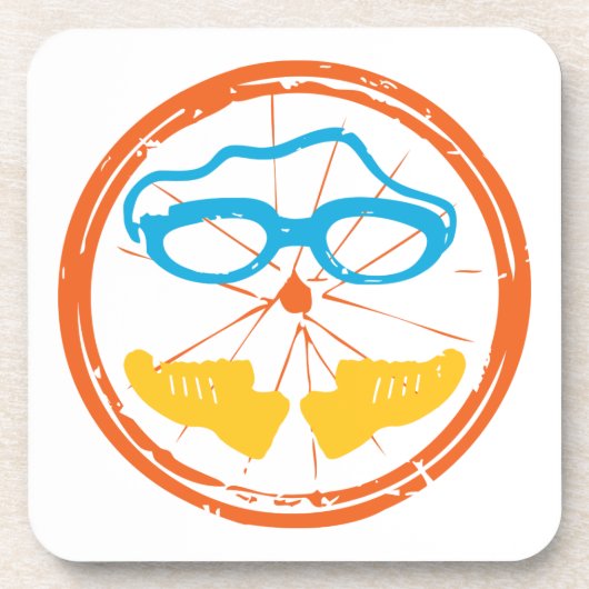 Triathlon Fun Design Untersetzer (Vorderseite)