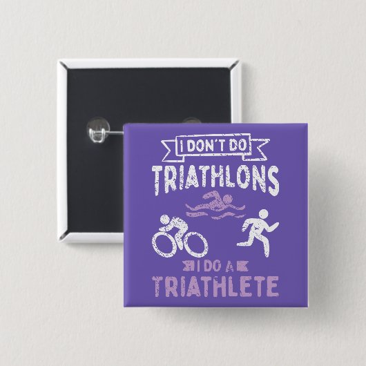 Triathlon Funny Button (Vorne & Hinten)