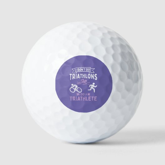 Triathlon Funny Golfball (Vorderseite)