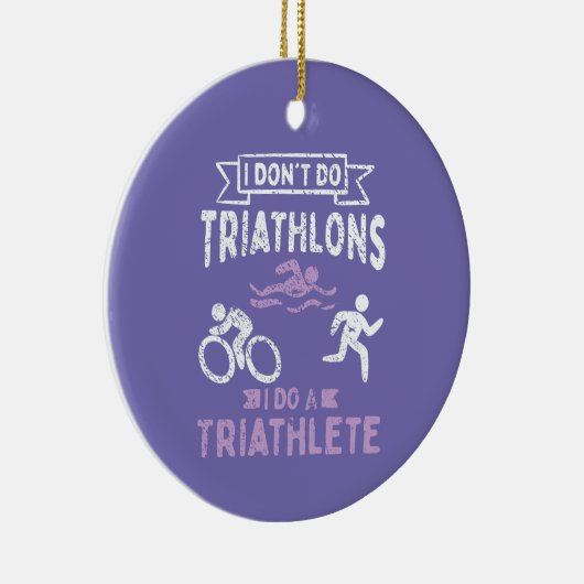 Triathlon Funny Keramik Ornament (Rechts)