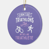 Triathlon Funny Keramik Ornament (Links)
