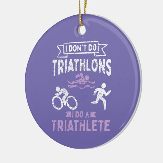 Triathlon Funny Keramik Ornament (Links)
