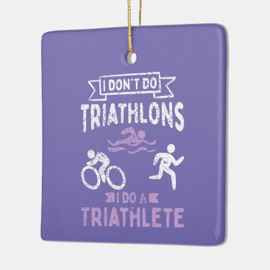 Triathlon Funny Keramikornament (Links)