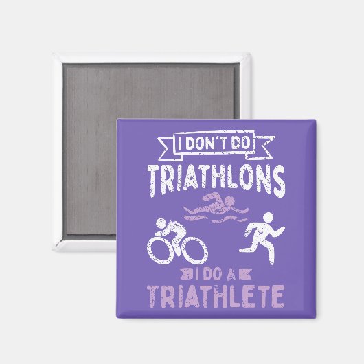 Triathlon Funny Magnet (Vorderseite/Rückseite)