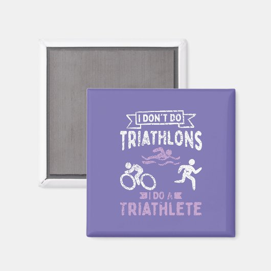 Triathlon Funny Magnet (Vorderseite/Rückseite)