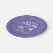 Triathlon Funny Pappteller (Schrägansicht)