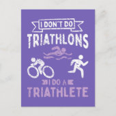 Triathlon Funny Postkarte (Vorderseite)