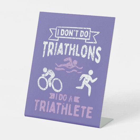 Triathlon Funny Sockelschild (Vorderseite)