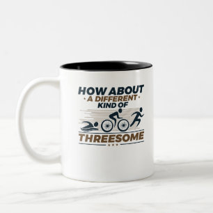 Triathlon Funny verschiedene Art von Drohung Zweifarbige Tasse