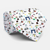 Triathlon-Gekritzel Krawatte (Gerollt)