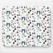 Triathlon-Gekritzel Mousepad (Vorne)