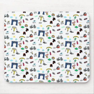 Triathlon-Gekritzel Mousepad