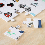 Triathlon-Gekritzel Puzzle (Seite)