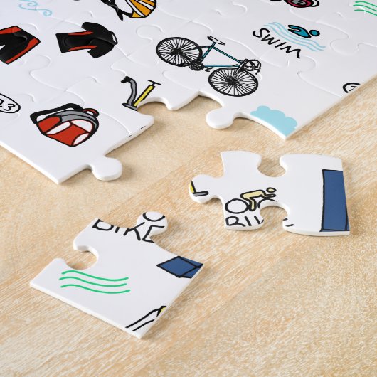Triathlon-Gekritzel Puzzle (Seite)
