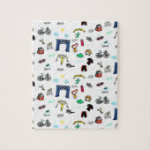 Triathlon-Gekritzel Puzzle (Vertikal)