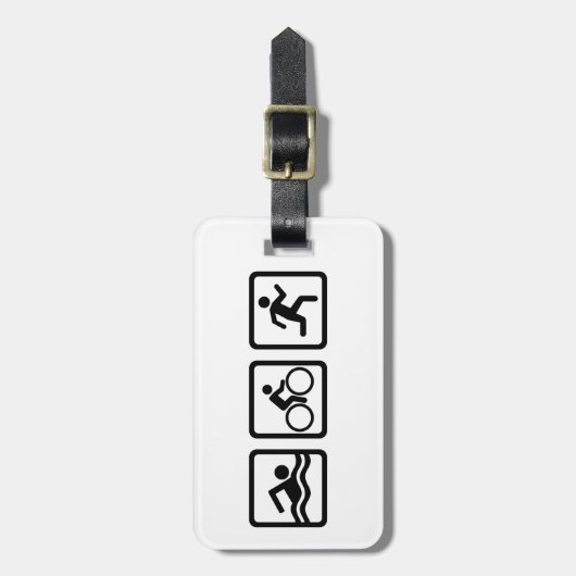 Triathlon Gepäckanhänger (Vorderseite vertikal)