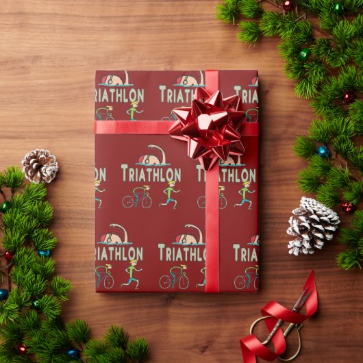 Triathlon Geschenkpapier (Feiertagsgeschenk)