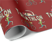 Triathlon Geschenkpapier (Rolleneckpunkt)