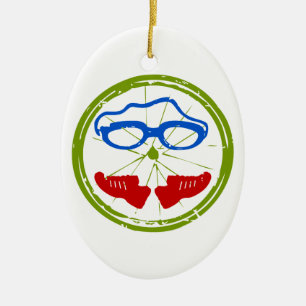 Triathlon-Gesicht Keramikornament