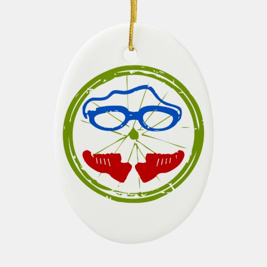 Triathlon-Gesicht Keramikornament (Vorne)