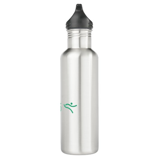 Triathlon Green Logo Edelstahlflasche (Rechts)