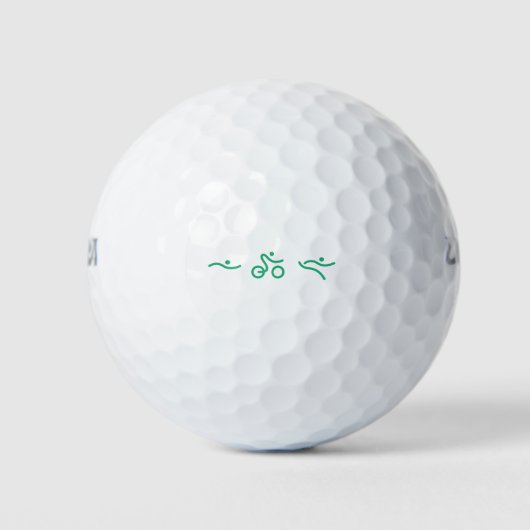 Triathlon Green Logo Golfball (Vorderseite)