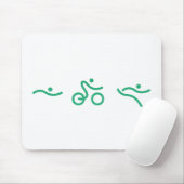 Triathlon Green Logo Mousepad (Mit Mouse)