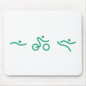 Triathlon Green Logo Mousepad (Vorne)