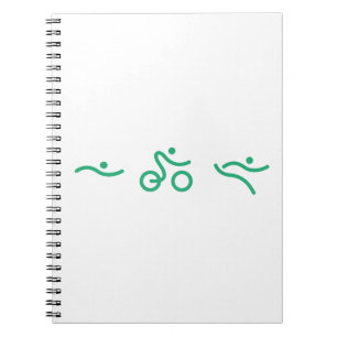 Triathlon Green Logo Notizblock