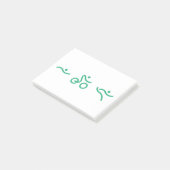 Triathlon Green Logo Post-it Klebezettel (angewinkelt)