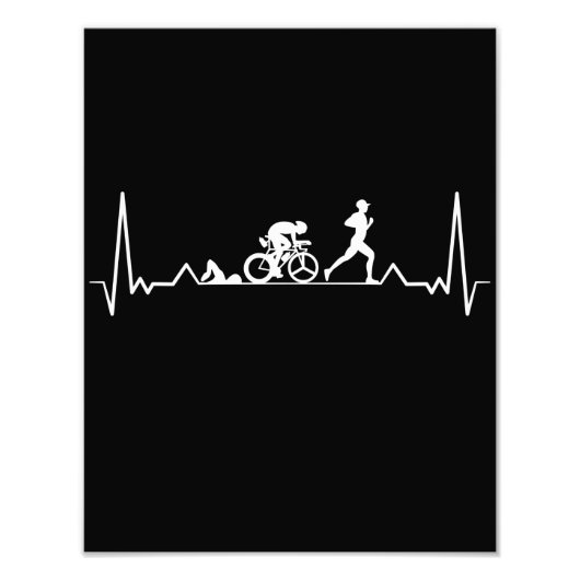 Triathlon Heartbeat Fotodruck (Vorne)