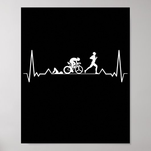 Triathlon Heartbeat Poster (Vorne)