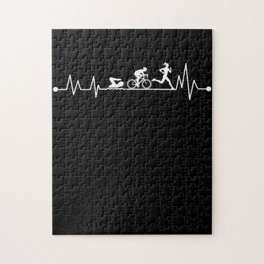 TRIATHLON HEARTBEAT T SHIRT PUZZLE (Vertikal)