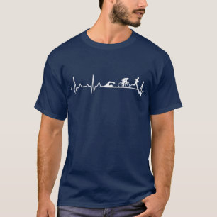 Triathlon Heartbeat Triathlon Geschenk für DadMomK T-Shirt