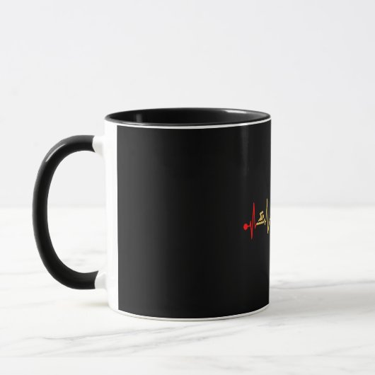 Triathlon Heartbeat Vintage Tasse (Links)