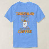 Triathlon heute, aber erster Kaffee T-Shirt (Design vorne)