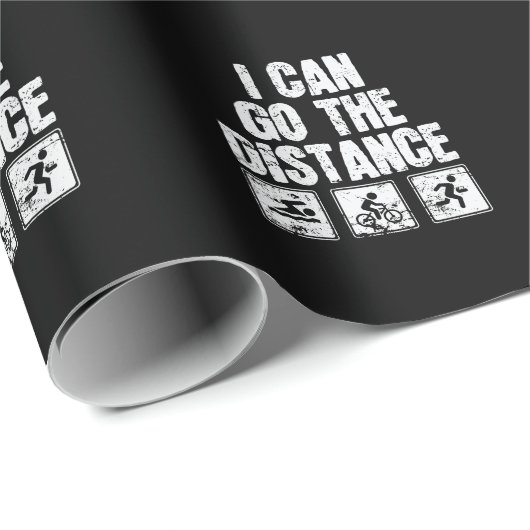 Triathlon I Can Go The Distance Geschenkpapier (Rolleneckpunkt)