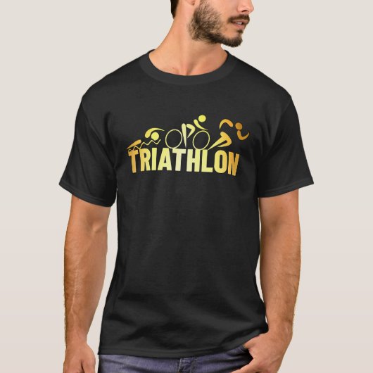 Triathlon I Lauf Radsport Schwimmtriathlet T-Shirt (Vorderseite)