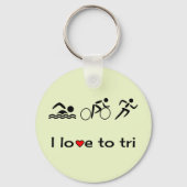 Triathlon Icons Capture Liebe to tri Schlüsselanhänger (Vorderseite)