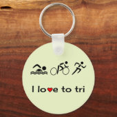 Triathlon Icons Capture Liebe to tri Schlüsselanhänger (Vorderseite)
