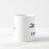 Triathlon individuelle Name und Textspass Sport Kaffeetasse (Mittel)