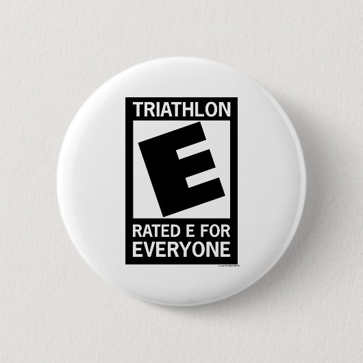 Triathlon ist bewertetes E für jeder Button (Vorderseite)