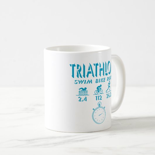 Triathlon Kaffeetasse (VorderseiteRechts)