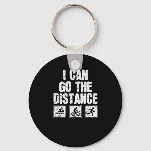 Triathlon kann ich die Entfernung gehen Schlüsselanhänger (Vorderseite)