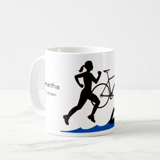 Triathlon Keepake Kaffeetasse (Vorderseite Links)