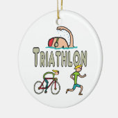 Triathlon Keramik Ornament (Links)