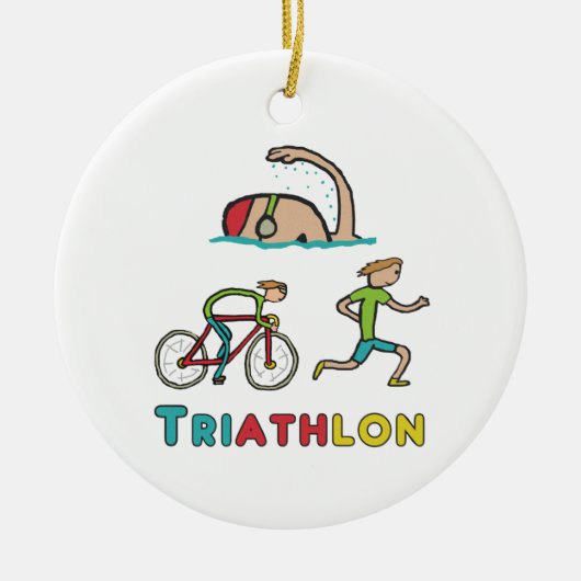 Triathlon Keramik Ornament (Vorne)