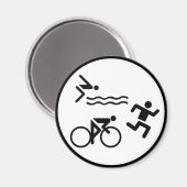 Triathlon-Kreissymbol Magnet (Vorderseite/Rückseite)