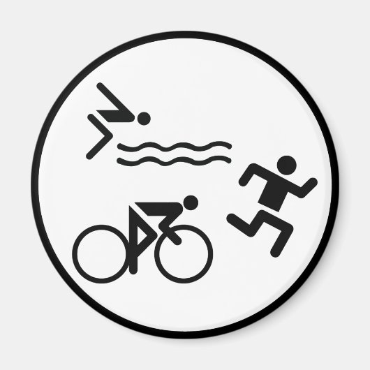 Triathlon-Kreissymbol Magnet (Vorne)