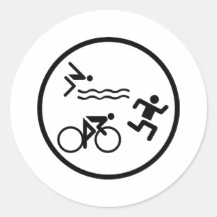 Triathlon-Kreissymbol Runder Aufkleber